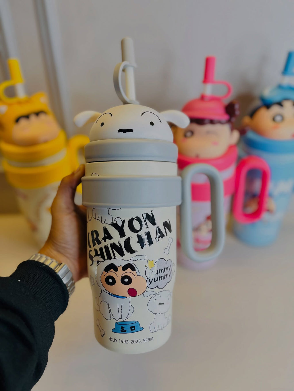Limited Edition Shinchan Cartoon Insulated Sipper/Tumbler - 800ml