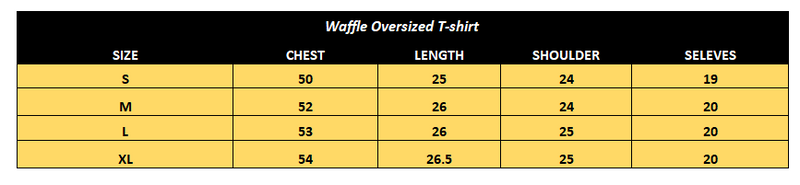 All Over Black Waffle Knit Oversized T-Shirt