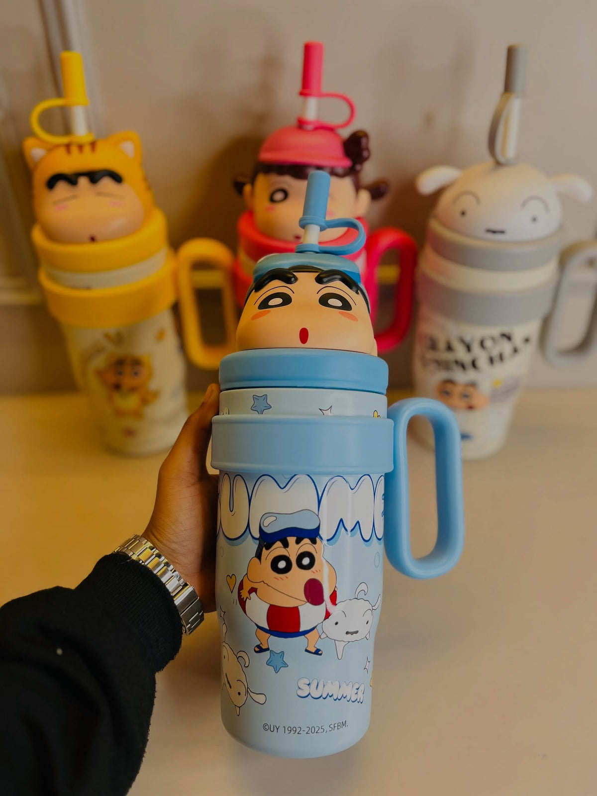 Limited Edition Shinchan Cartoon Insulated Sipper/Tumbler - 800ml